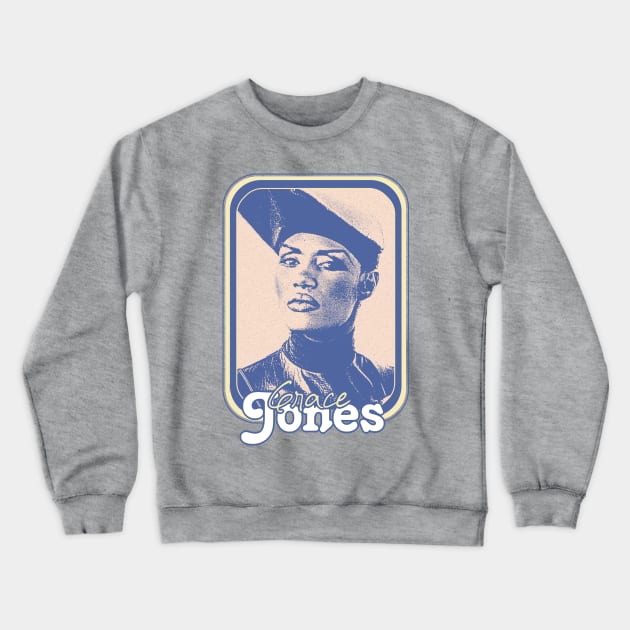 Grace Jones // Retro 80s Aesthetic Fan Design Crewneck Sweatshirt by DankFutura